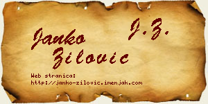 Janko Žilović vizit kartica